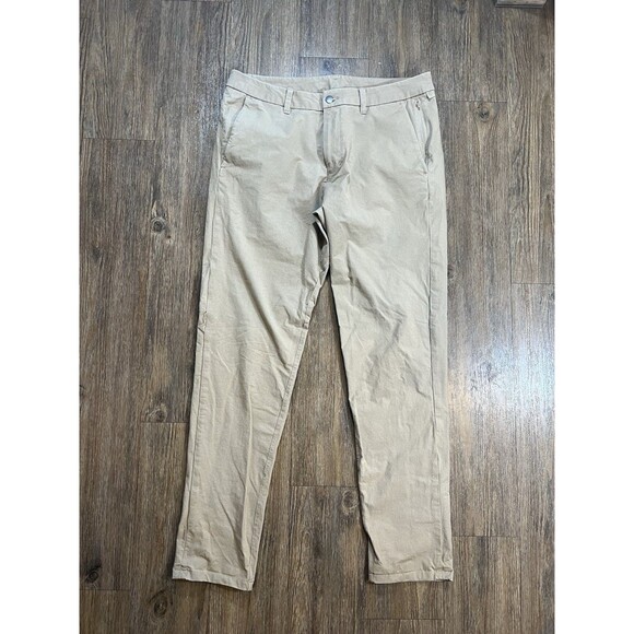 Lululemon Commission Pant Slim Men’s 34x32 M5ACNS Earth Dye Beige Stretch Chino - Picture 1 of 9